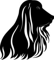 afegão cão de caça - minimalista e plano logotipo - vetor ilustração