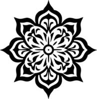 mandala - Preto e branco isolado ícone - vetor ilustração