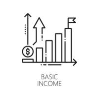 básico renda, fintech e finanças linear ícone vetor