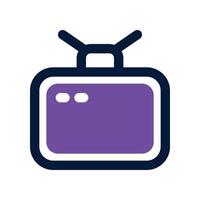 televisão ícone. vetor dual tom ícone para seu local na rede Internet, móvel, apresentação, e logotipo Projeto.