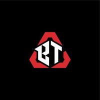 bt inicial logotipo esport equipe conceito Ideias vetor