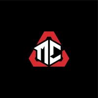 mc inicial logotipo esport equipe conceito Ideias vetor