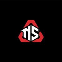 ns inicial logotipo esport equipe conceito Ideias vetor