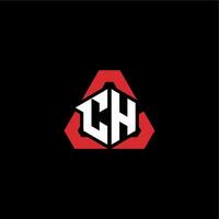 CH inicial logotipo esport equipe conceito Ideias vetor