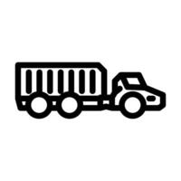 articulado transportador construção veículo linha ícone vetor ilustração