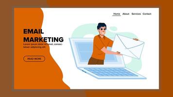 mensagem o email marketing vetor