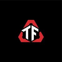 tf inicial logotipo esport equipe conceito Ideias vetor