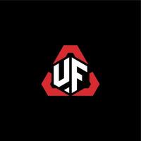 uf inicial logotipo esport equipe conceito Ideias vetor