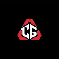 CG inicial logotipo esport equipe conceito Ideias vetor