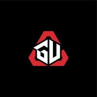 gv inicial logotipo esport equipe conceito Ideias vetor