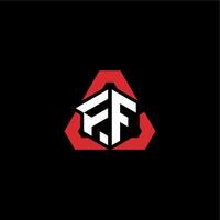 ff inicial logotipo esport equipe conceito Ideias vetor