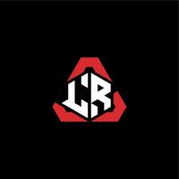 lr inicial logotipo esport equipe conceito Ideias vetor