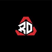 rd inicial logotipo esport equipe conceito Ideias vetor