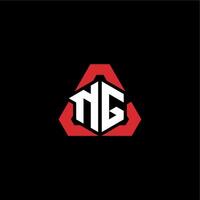 ng inicial logotipo esport equipe conceito Ideias vetor