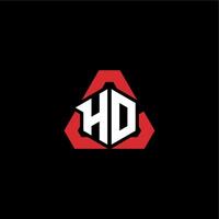 hd inicial logotipo esport equipe conceito Ideias vetor