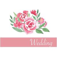 solto aguarela rosas para presente cartão, Casamento cardápio. floral ilustração isolado em branco fundo com cópia de espaço. vetor