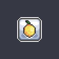 Lima fruta placa dentro pixel arte estilo vetor