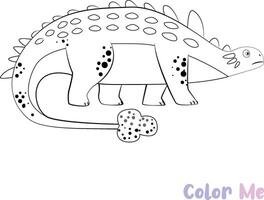 coloração livro dinossauros espécies Preto branco desenhado à mão esboço vetor