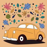 Diversão carro ilustração Projeto para crianças vetor