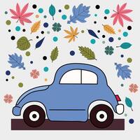 Diversão carro ilustração Projeto para crianças vetor