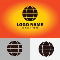 globo ícone logotipo terra planeta vetor arte gráficos para o negócio marca ícone globo logotipo modelo