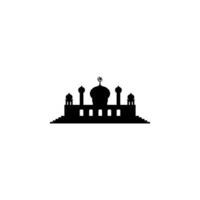 mesquita silhueta, plano estilo. pode usar para arte ilustração, decoração, papel de parede, fundo, aplicativos, local na rede Internet, logotipo grama, pictograma, cumprimento cartão ou para gráfico Projeto elemento. vetor ilustração