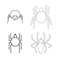 vetor de ícone de aranha