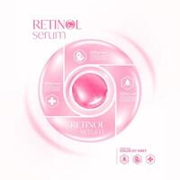 retinol sérum pele Cuidado Cosmético vetor