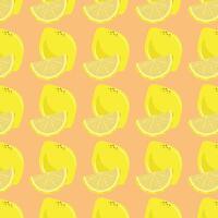 amarelo limão peças textura e padronizar projeto, limões peças cortar em isolado fundo vetor
