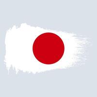 bandeira do Japão, escova acidente vascular encefálico fundo vetor