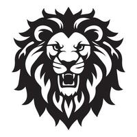 ai gerado feroz leão icônico logotipo vetor ilustração
