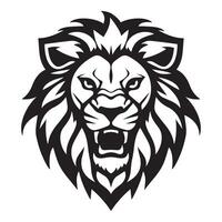 ai gerado feroz leão icônico logotipo vetor ilustração