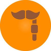 design de ícone criativo de bigode vetor