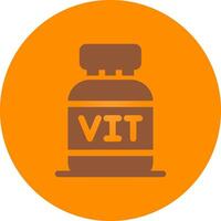 design de ícone criativo de vitaminas vetor