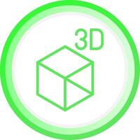 3d objeto criativo ícone Projeto vetor