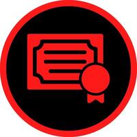 design de ícone criativo de certificado vetor