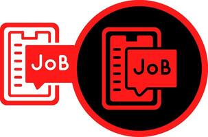 design de ícone criativo de pesquisa de emprego vetor