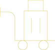 design de ícone criativo de carrinho de bagagem vetor