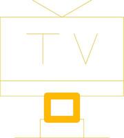 design de ícone criativo de tv vetor