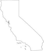 Califórnia esboço mapa vetor