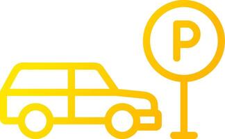 Táxi estacionamento criativo ícone Projeto vetor