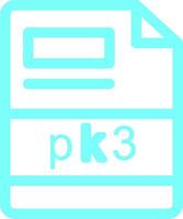 pk3 criativo ícone Projeto vetor