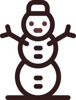 design de ícone criativo de boneco de neve vetor