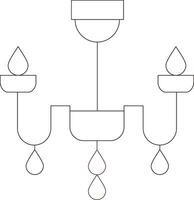 design de ícone criativo de candelabro vetor