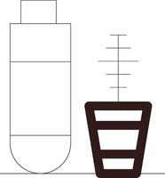 design de ícone criativo de rímel vetor