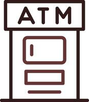 design de ícone criativo atm vetor