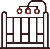 design de ícone criativo de berço de bebê vetor