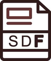 sdf criativo ícone Projeto vetor