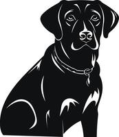 silhueta labrador retriever cachorro logotipo vetor