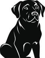 silhueta labrador retriever cachorro logotipo vetor